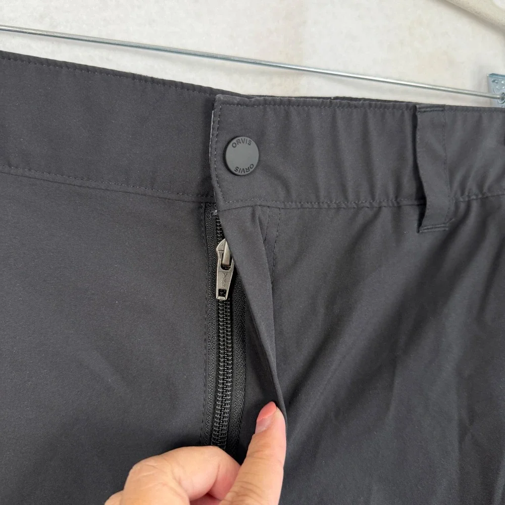 Orvis Mens 40 Black‎ Stretch Cargo Shorts Hiking Outdoor Performance Travel